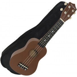 FZONE UK-02SB CH UKELELE SOPRANO COLOR CHOCOLATE CON FUNDA