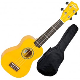 ALOHA UK-200B YW UKELELE SOPRANO AMARILLO CON FUNDA ALOHA UK-200B YW UKELELE SOPRANO AMARILLO CON FUNDA