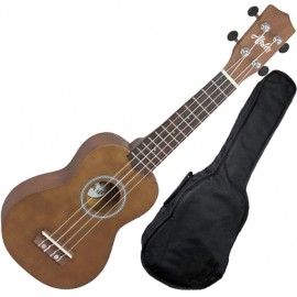 ALOKA UK-200B NT UKELELE SOPRANO NATURAL CON FUNDA