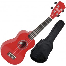 ALOHA UK-200B RD UKELELE SOPRANO ROJO CON FUNDA