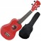 ALOHA UK-200B RD UKELELE SOPRANO ROJO CON FUNDA