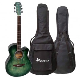 ROCKSTAR SA4000-BL GUITARRA ACUSTICA CON FUNDA